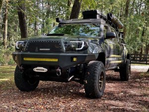 Toyota Tacoma Front Bumper - Body Armor 4x4 - Pro Series Winch Bumper - Light Textured Black - `05-`15